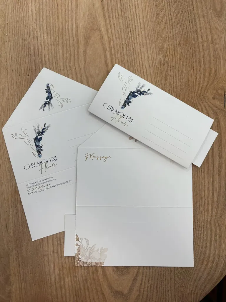 Carte message élégante