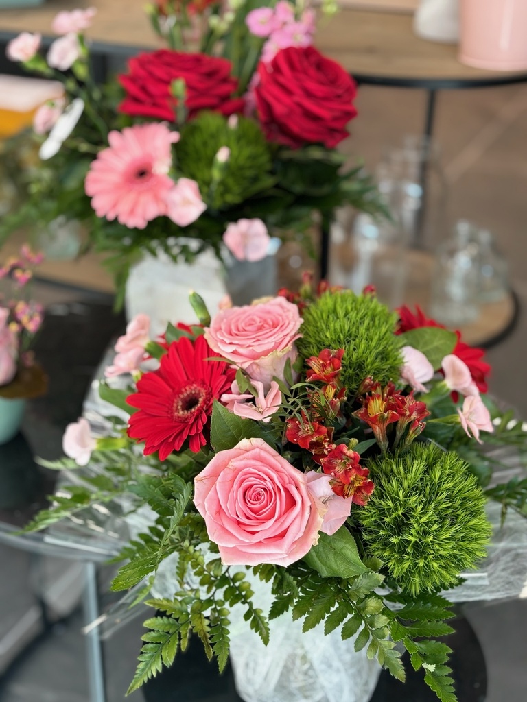 Bouquet Rond (Rouge, Mignon)